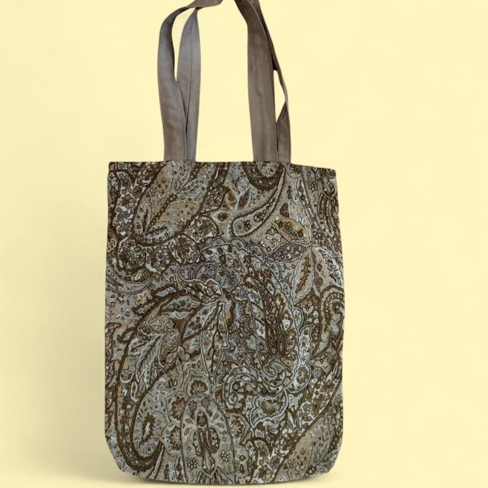 Paisley patterned cloth tote bag
